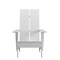 Flash Furniture White Modern 2 Slat Back Adirondack Chairs, PK2 2-JJ-C14509-WH-GG - alternate 6